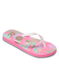 Zehentrenner Roxy "RG PEBBLES VII", M&auml;dchen, Gr. 37, pink (pink multi camo), Synthetik, Schuhe Zehentrenner