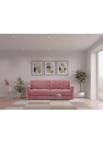 Schlafsofa Egoitaliano "Moby Designsofa - 2-Sitzer mit Dauerschlaffunktion", rosa (cedar wood), B:186cm H:85cm T:96cm, 100% Polyester, Sofas, Schlafsofa, Made in Italy, Luxus-Microfaser & hoher Liegekomfort, 140x190 cm