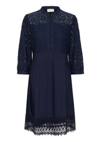 Midikleid Cream "Damen Kleid CRMilla", Damen, Gr. 34, N-Gr, blau (navy blazer), Obermaterial: 100% Viskose LENZING ECOVERO CV LenzEcov., Kleider Midikleid