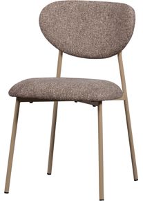 Esszimmerstuhl Woood "Valor Webstoff mit farblich passendem Metallgestell H77 x B46 x T56 cm", natur, natur, natur, B:46cm H:77cm T:56cm, Polyester, St&uuml;hle, Esszimmerstuhl, (Set, 2 St) Tragkraft 120 kg, Hohe Verschlei&szlig;festigkeit, pfleigleicht