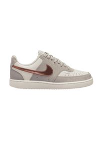 Sneaker Nike Sportswear "Court Vision Low LX", Damen, Gr. 39, grau (moon particle, desert berry, phantom), Synthetik, Schuhe Sneaker, Design auf den Spuren des Air Force 1