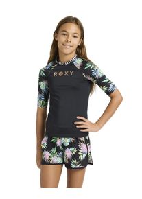 Rash Guard Roxy "Roxy Active", Kinder, Gr. 8(125-130cm), bunt (anthrazit aquarella active rg), Obermaterial: 82% Polyester, 18% Elasthan., Badeanz&uuml;ge Rash Guard