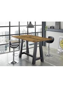M&auml;usbacher Bartisch M&Auml;USBACHER, schwarz (schwarzstahl, schwarzstahlfarben, schwarzstahl), B:120cm H:105cm T:70cm, Tische, Bartisch, Gestell in A-Form (Breite 120, 140 oder 160 cm)