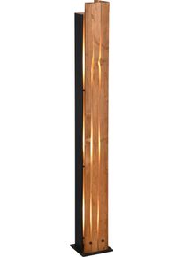 Trio LEUCHTEN Stehlampe "KARUNI, Stehleuchte aus Metall + Holz naturbelassen, indirektes Licht", braun (natur), 3, H: 121cm, 1 Stk., Leuchten, exkl 3x E27 max 10W, H&ouml;he 121 cm Holz Stehleuchte Wohnzimmer, Stehlampe