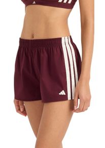 Webshorts adidas Sportswear "Sport Active Essentials Cotton 3 Stripes", Damen, Gr. L, N-Gr, rot (531, rot), Web, Obermaterial: 100% Baumwolle, weit kurz, Hosen Webshorts, &uuml;berzogener, elastischer Bund, Pure Cotton, weites Bein, atmungsaktiv