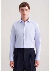 Businesshemd Seidensticker "Schwarze Rose", Herren, Gr. S( 37-38), normale &Auml;rmell&auml;ngen, blau, 100% Baumwolle, unifarben, slim fit, 2-Knopf-Manschette, Hemden Businesshemd, Slim 1/1 Kentkragen Uni