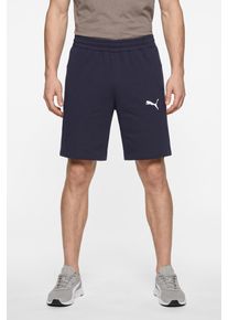 Trainingsshorts Puma "TEAMGOAL CASUALS SHORTS", Herren, Gr. XXL, N-Gr, blau (Puma navy, Puma wei&szlig;), Sweatware, Obermaterial: 100% Baumwolle, unifarben, regular fit kniefrei, Hosen Trainingsshorts, aus Baumwolle und Polyester, Sweatware-Material, kniefrei