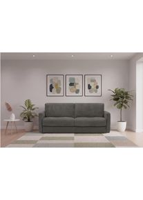 Schlafsofa Egoitaliano "Moby Designsofa, Loungesofa mit Dauerschlaffunktion", dunkelgrau, B:186cm H:85cm T:96cm, 100% Polyester, Sofas, Schlafsofa, Made in Italy, Luxus-Microfaser & hoher Liegekomfort, 140x190 cm