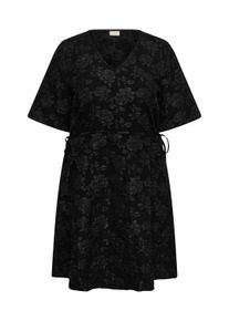Midikleid Kaffe CURVE "Damen Kleid KCcamina", Damen, Gr. 48, N-Gr, schwarz (schwarz deep), Obermaterial: 100% Polyester PES., Kleider Midikleid