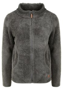 Kapuzenfleecejacke oxmo "Sweatjacke OXTelsa", Damen, Gr. L, grau (castlerock), Obermaterial: 100% Polyester PES., Jacken Kapuzenfleecejacke