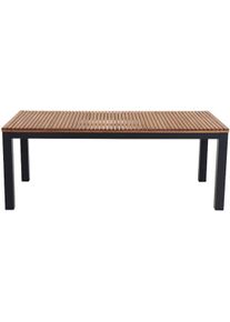 Gartentisch SIENA GARDEN "&raquo;Bozen&laquo; BxTxH:100x220x76 cm", beige (natur, anthrazit, natur), B:100cm H:76cm T:220cm, Tische, Gartentisch, Aluminium mit Robinienholz aus 100% FSC Holz