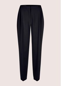 Madeleine Mode Bundfaltenhose MADELEINE "Chinohose Bundfaltenhose mit Stretch-Komfort", Damen, Gr. 42, N-Gr, marine, Modern, wide leg, Hosen Bundfaltenhose, Hose mit Bundfalte