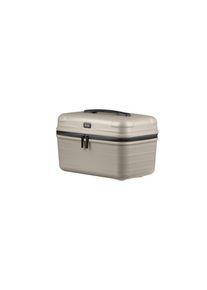 Beautycase "UPGRADE Kosmetikkoffer", Damen, Gr. B/H/T: 39cm x 26cm x 24cm, beige (grau), Polycarbonat, TITAN - MADE IN GERMANY, Taschen Beautycase, flexible F&auml;chereinteilung, herausnehmbares Inlay und Trolley-Sleeve
