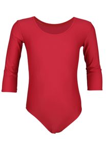 Turnanzug AQUARTI "Body M&auml;dchen Body 3/4 Arm", M&auml;dchen, Gr. 158, rot, Obermaterial: 96% Baumwolle CO. 4% Elasthan EL., Sportanz&uuml;ge Turnanzug