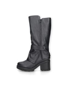 Stiefel Dockers by Gerli, Damen, Gr. 42, w&auml;rmend, Normalschaft, schwarz (schwarz, dunkelgrau), Lederimitat, Schuhe Stiefel, mit Blockabsatz und derber Sohle