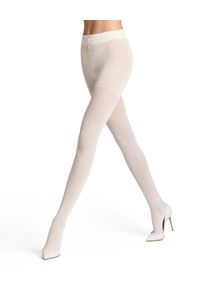 Feinstrumpfhose Falke "Fable Estate", Damen, Gr. 36-38, wei&szlig; (off, wei&szlig; (2040)), Obermaterial: 73% Schurwolle WV. 26% Polyamid PA. 1% Elasthan EL., Strumpfhosen Feinstrumpfhose