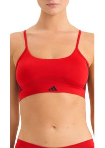 Bralette adidas Sportswear "Sport Active Micro Stretch Seamless", Damen, Gr. M, N-Gr, rot (543, rot), Single Jersey, Obermaterial: 62% Polyamid, 28% Polyester, 10% Elasthan, BHs Bralette, mit herausnehmbaren Pads