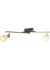N&auml;ve N&Auml;VE LED Deckenleuchte "Ibiza", grau (chromfarben), 4, H: 22cm, 1 Stk., Leuchten, LED Deckenleuchte 2flg >>Ibiza<<, nicht dimmbar,chrom/wei&szlig;, LED Deckenleuchte