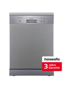 Hanseatic Standgeschirrsp&uuml;ler "HG6085D137609HS", Energieeffizienz: D, silber (silberfarben), B:59,8cm H:84,5cm T:60cm, Geschirrsp&uuml;ler, inkl. 3 Jahre Herstellergarantie, Standgeschirrsp&uuml;ler