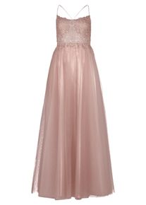 Abendkleid Vera Mont "Abendkleid mit Stickerei", Damen, Gr. 40, EURO, rosa (fawn), 100% Polyamid PA., Kleider Abendkleid