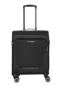 Handgep&auml;ck-Trolley Travelite "JETPACK Max 4 Cabin Handgep&auml;ck Koffer", Damen, Gr. B/H/T: 40cm x 55cm x 23cm 41 l, schwarz, Polyester, unifarben mit Farbeins&auml;tzen, Koffer Handgep&auml;ck-Trolley, Weichgep&auml;ck, passend f&uuml;r Ryanair, Condor und viele g&auml;ngige Airlines