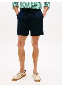 Shorts Tommy Hilfiger "DOVER POPLIN", Herren, Gr. 34, N-Gr, blau (desert sky), Web, Obermaterial: 98% Baumwolle, 2% Elasthan, regular fit kniefrei, Hosen Shorts, aus Paper-Touch-Baumwolle, elastischer Bund