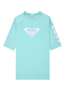 Rash Guard Roxy "Whole Hearted", Kinder, Gr. 8(125-130cm), aqua splash, Obermaterial: 84% Polyester, 16% Elasthan., Badeanz&uuml;ge Rash Guard
