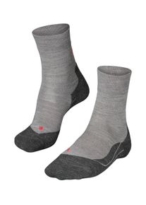 Socken Falke "RU4 Endurance Wool", Herren, Gr. 39-41, grau (light grau meliert (3830)), Obermaterial: 38% Polypropylen PP. 35% Schurwolle WV. 27% Polyamid PA., Socken Socken