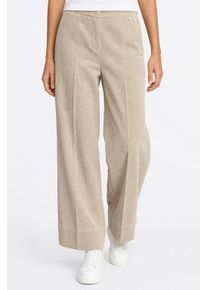 7/8-Hose Stehmann "Fabienne3-700", Damen, Gr. 38, N-Gr, beige, Cord, Obermaterial: 82% Polyester, 15% Polyamid, 3% Elasthan, unifarben, normal 7/8-L&auml;nge, Hosen 7/8-Hose, Weite Cordhose mit elastischem Bund