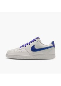 Sneaker Nike Sportswear "Court Vision Low SE", Damen, Gr. 42,5, sail, schwarz concord, sunset haze, Leder, Synthetik, Schuhe Sneaker, Design auf den Spuren des Air Force 1