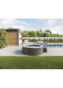Whirlpool Intex "Greywood Deluxe", grau (grau mit holzmaserung), B:165cm H:71cm L:165cm, Whirlpools, Whirlpool, 165 cm Durchmesser