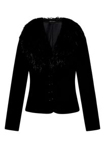 Kurzblazer Betty Barclay "Kurzblazer langarm", Damen, Gr. 48, schwarz, Obermaterial: 96% Polyester PES. 4% Elasthan EL., Blazer Kurzblazer