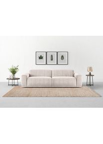 Big-Sofa Trendmanufaktur "Braga 254 cm, Japandi-Stil, hochwertiger Kaltschaum, Megasofa in Cord", beige (sand), B:254cm H:72cm T:107cm, 88% Polyester, 12% Polyacrl, Sofas, Big-Sofa, modernes Big-Sofa, Couch mit hohem Sitzkomfort, 254/72/107 cm (B/H/T)
