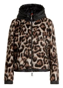 Wolljacke Gil Bret "Wolljacke mit Kapuze", Damen, Gr. 44, beige (beige, braun), Jacken Wolljacke