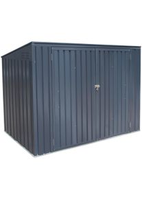 M&uuml;lltonnenbox WESTMANN, grau (anthrazit), B:235cm H:131cm T:100cm, Stahl, Aufbewahrungsboxen, M&uuml;lltonnenbox, f&uuml;r 3 x 240 l