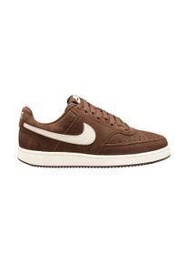 Sneaker Nike Sportswear "Court Vision Low SD Premium", Damen, Gr. 39, braun (cacao wow, soft pearl), Leder, Schuhe Sneaker, inspiriert vom Design des Nike Air Force