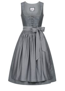 N&uuml;bler Dirndl N&Uuml;BLER "Dirndl midi Galina", Damen, Gr. 42, EURO, blau, Obermaterial: 100% Polyester PES., Kleider Dirndl, Topseller