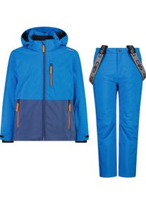 Skianzug CMP "KID SET JACKET AND PANT", Herren, Gr. 152, river, Obermaterial: 100% Polyester. Futter: 100% Polyester. Wattierung: 100% Polyester, Sportanz&uuml;ge Skianzug, f&uuml;r Kinder, zweiteiliges Set aus Jacke und Hose, sportlicher Stil, Topseller