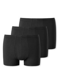 Boxer uncover by Schiesser "Uncover Cotton", Herren, Gr. M, Single Jersey, schwarz (000, schwarz), Single Jersey, Obermaterial: 95% Baumwolle, 5% Elasthan, k&ouml;rpernah, Unterhosen Boxer, ohne Eingriff, elastisch, Cotton-Mix, Multipack