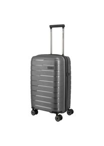Trolley Travelite "AIR BASE Reisekoffer Hartschale", Damen, Gr. B/H/T: 35cm x 55cm x 25cm 35 l, grau (anthrazit), Polypropylen, Koffer Trolley, widerstandsf&auml;higes Material und cleverer Innenaufteilung