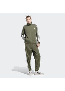 Trainingsanzug adidas Sportswear "DAYREADY", Herren, Gr. M, gr&uuml;n (olive four, wei&szlig;), Obermaterial: 100% Polyester, Sportanz&uuml;ge Trainingsanzug