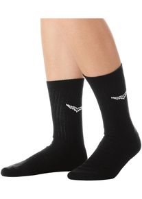 Socken TRIGEMA "TRIGEMA Sportsocken im Doppelpack", M&auml;dchen, Gr. 43-46, Normalgr&ouml;&szlig;en, schwarz, Baumwollmischung, Socken Socken