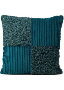 Kissenh&uuml;lle G&Ouml;ZZE, gr&uuml;n (petrol), B:50cm H:0,8cm L:50cm, Polyester, Bezug Au&szlig;enkissen: 100% Polyester, Kissenbez&uuml;ge, Kissenh&uuml;lle