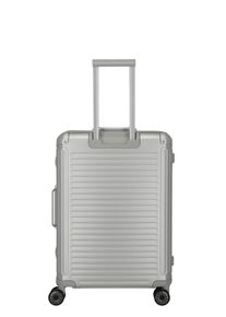 Hartschalen-Trolley Travelite "NEXT Aluminium Rahmenkoffer", Damen, Gr. B/H/T: 47cm x 67cm x 26cm 69 l, silber (silberfarben), Aluminium, Koffer Hartschalen-Trolley, variable Packplatte, Packwand und durchdachte Innenaufteilung