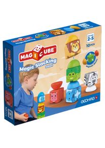 Magnetspielbausteine Geomag&trade; "Magicube Blocks Stacking Safari (305)", bunt, Spielbausteine, Kinder, Kunststoff, Magnetspielbausteine, Made in Europe