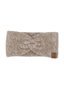 Stirnband MaxiMo, Jungen, Gr. 55/57, beige (braunmeliert), Strick, Materialmix, meliert, M&uuml;tzen Stirnband, doppelt gestrickt, w&auml;rmend, weich