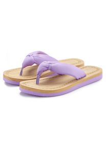 Badezehentrenner ELBSAND "Sandale,Badelatsche,Flip Flop,Mule, Pantolette,Badeschuhe,Sommerschuhe", M&auml;dchen, Gr. 39, Textil, lila (flieder), Obermaterial: 100% Textilmaterial. Decksohle: 100% Synthetik. Futter: 100% Textilmaterial. Laufsohle: 100% Synthetik, kontrastfarbene Details, Schuhe Badezehentrenner, Zehentrenner mit wasserabweisender und ultraleichter Sohle VEGAN