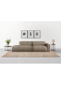 Big-Sofa Trendmanufaktur "Braga 277 cm, hochwertiger Kaltschaum, Megasofa Japandi-Stil", braun (schlamm), B:277cm H:72cm T:107cm, 100% Polyester, Sofas, Big-Sofa, modernes Big-Sofa, Couch mit hohem Sitzkomfort, 277/72/107 cm (B/H/T)