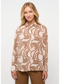 Hemdbluse Eterna "LOOSE FIT", Damen, Gr. 36, braun, 100% Viskose, normal, Blusen Hemdbluse