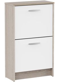 Schuhschrank Demeyere Group "Nano", wei&szlig; (wei&szlig;, neutral), B:53,9cm H:90,6cm T:24,4cm, Holzwerkstoff, Schr&auml;nke, Schuhschrank